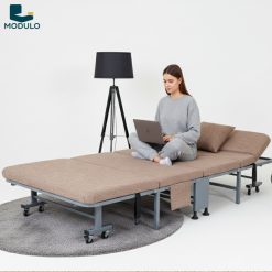 Giường gấp gọn be nâu