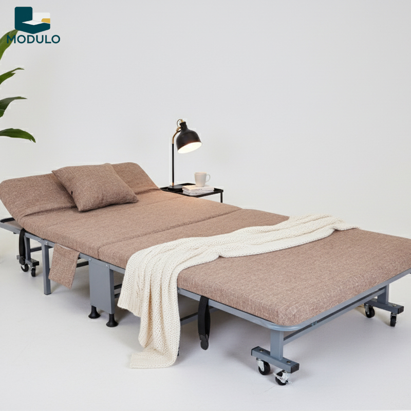 Giường gấp gọn be xám - Ảnh 4