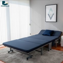 Giường gấp gọn xanh than