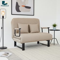 Sofa gấp gọn be xám