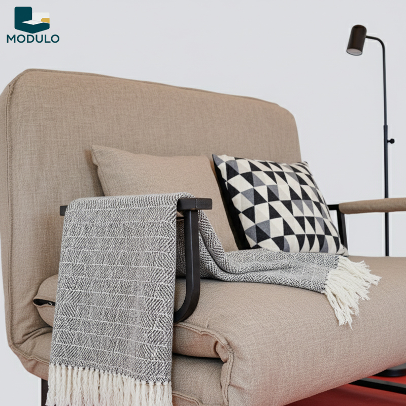 Sofa gấp gọn be xám - Ảnh 2