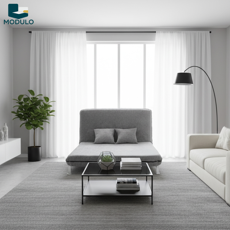 Sofa gấp gọn xám - Ảnh 2