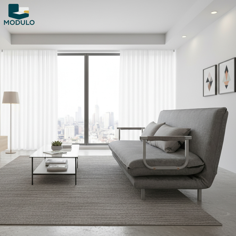 Sofa gấp gọn xám - Ảnh 3